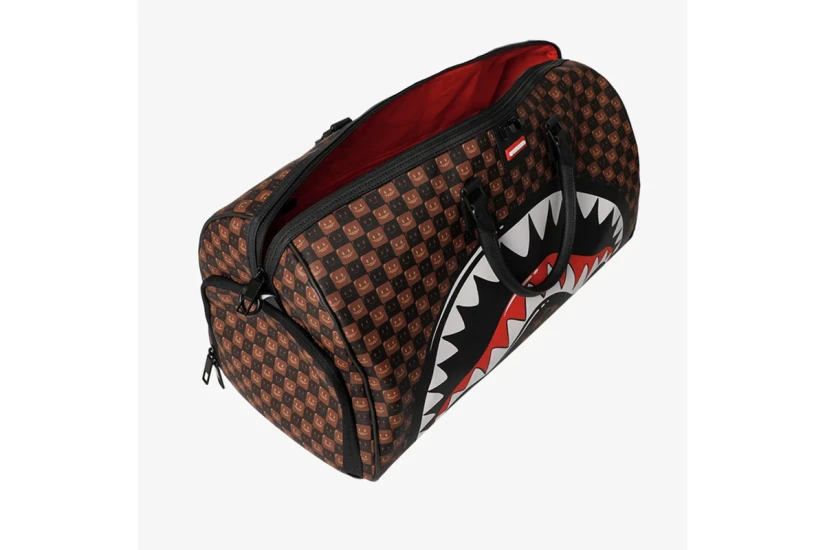 Sprayground Sharks In Paris WTF Bubble Check Large Τσάντα Ώμου-Χειρός Μαύρη, Καφέ, Κόκκινη, Λευκή