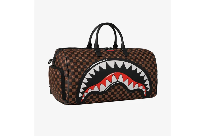 Sprayground Sharks In Paris WTF Bubble Check Large Τσάντα Ώμου-Χειρός Μαύρη, Καφέ, Κόκκινη, Λευκή
