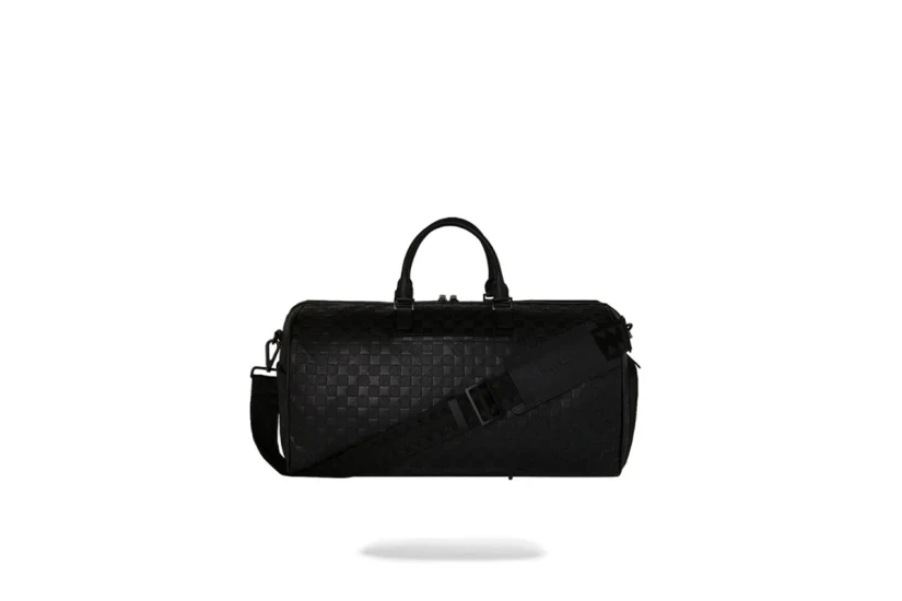 Sprayground Raised Check Large Duffle Τσάντα Ώμου - Χειρός Μαύρη