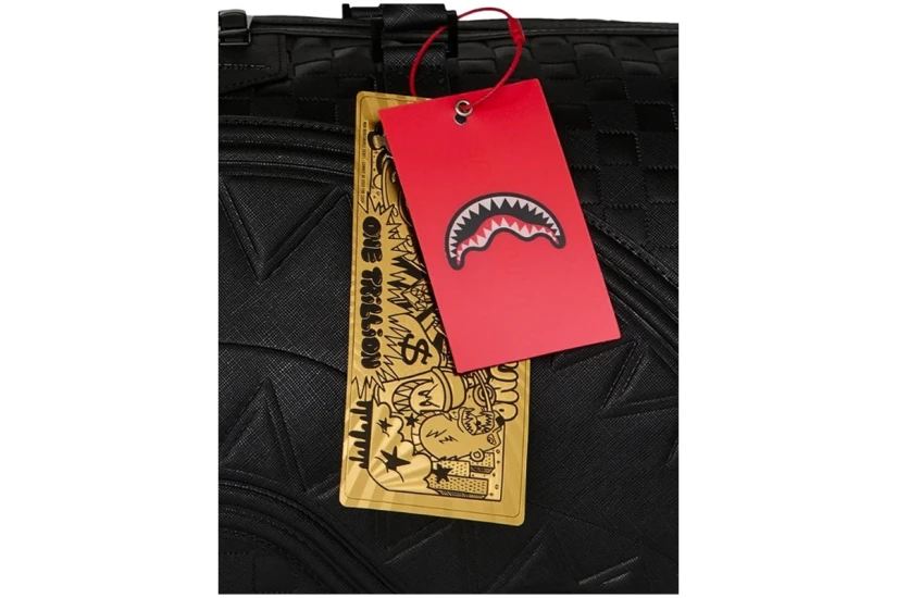 Sprayground Raised Check Large Duffle Τσάντα Ώμου - Χειρός Μαύρη