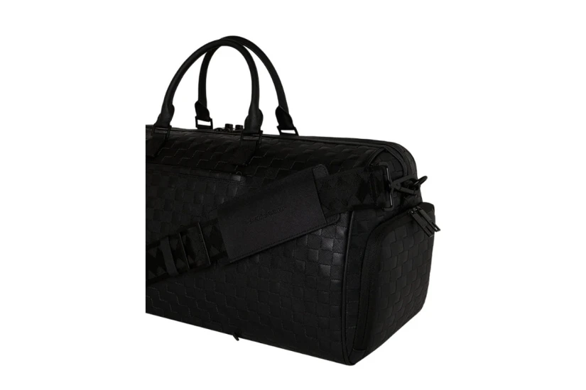 Sprayground Raised Check Large Duffle Τσάντα Ώμου - Χειρός Μαύρη
