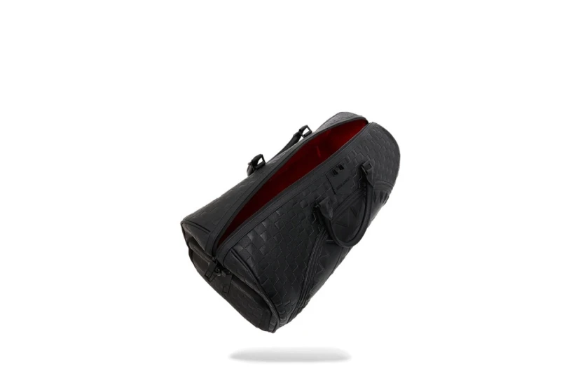 Sprayground Raised Check Large Duffle Τσάντα Ώμου - Χειρός Μαύρη