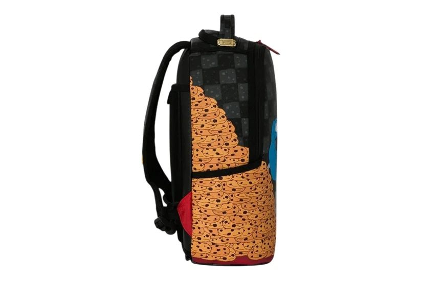 Sprayground Sesame Street Cookie Monster Curtain Mini Backpack Μαύρο, Γκρι Σκούρο, Μπλε, Πορτοκαλί