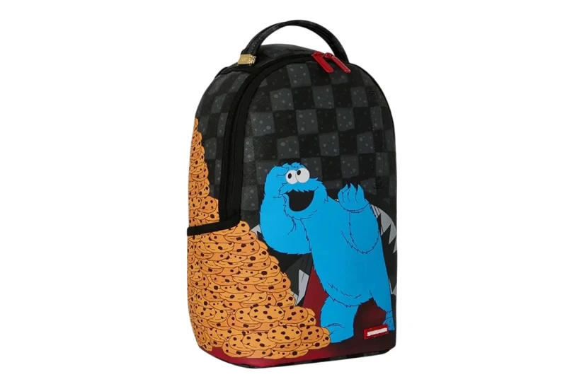 Sprayground Sesame Street Cookie Monster Curtain Mini Backpack Μαύρο, Γκρι Σκούρο, Μπλε, Πορτοκαλί