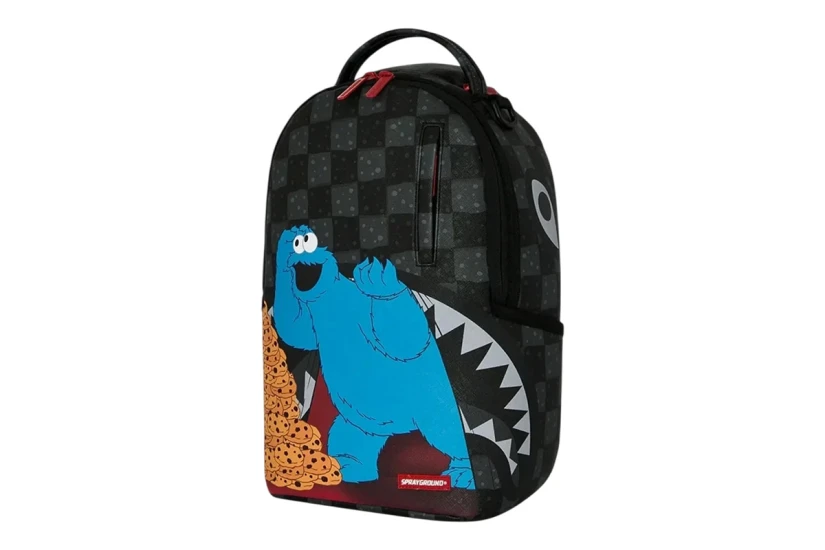 Sprayground Sesame Street Cookie Monster Curtain Mini Backpack Μαύρο, Γκρι Σκούρο, Μπλε, Πορτοκαλί