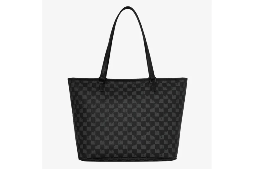 Sprayground Black And White Drip Check Shark Τσάντα Tote (910T9346NSZ)