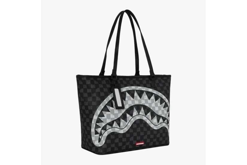 Sprayground Black And White Drip Check Shark Τσάντα Tote (910T9346NSZ)
