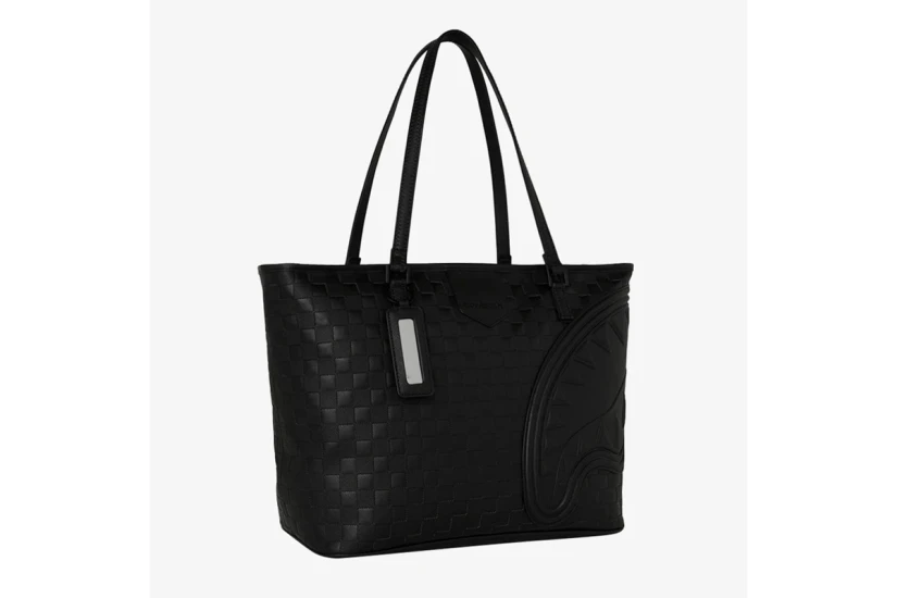 Sprayground Raised Check Γυναικεία Τσάντα Tote Μαύρη