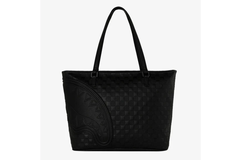 Sprayground Raised Check Γυναικεία Τσάντα Tote Μαύρη