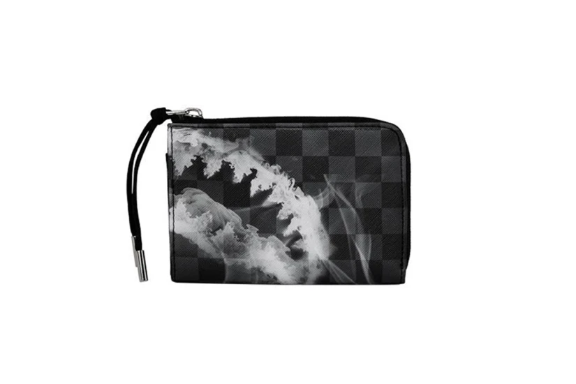 Sprayground Sip N Smoke Πορτοφόλι Ανθρακί, Μαύρο, Λευκό, Γκρι