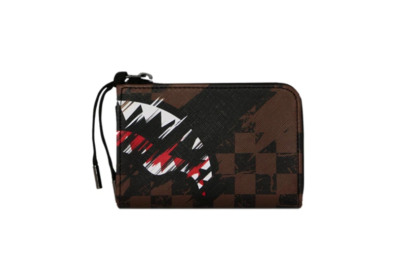 Sprayground Smeared Grunge Unisex Πορτοφόλι Καφέ, Μαύρο, Κόκκινο, Λευκό