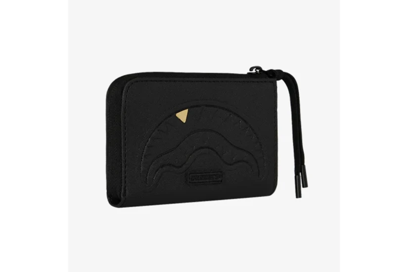Sprayground Blacked Out Embossed Gold Tooth Πορτοφόλι Μαύρο