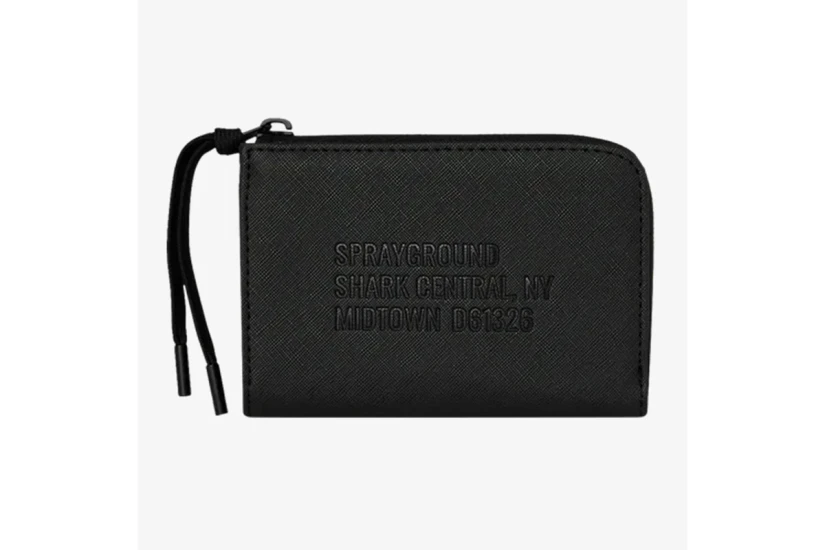 Sprayground Blacked Out Embossed Gold Tooth Πορτοφόλι Μαύρο