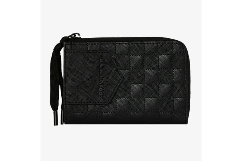 Sprayground Raised Check Πορτοφόλι Μαύρο