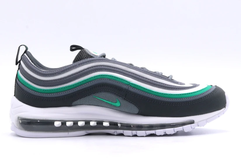 Nike Air Max 97 Ανδρικά Sneakers Γκρι, Ανθρακί, Λευκά, Πράσινα