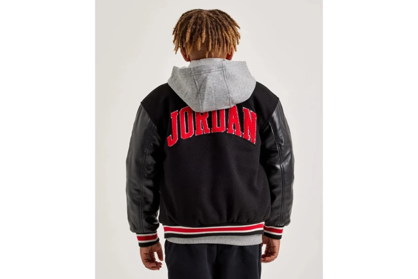 Jordan Varsity Παιδικό Μπουφάν Bomber Μαύρο, Κόκκινο