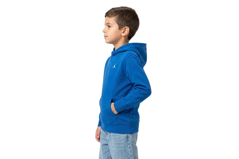 Jordan Brooklyn Fleece Παιδικό Ανδρικό Φούτερ με Κουκούλα Μπλε