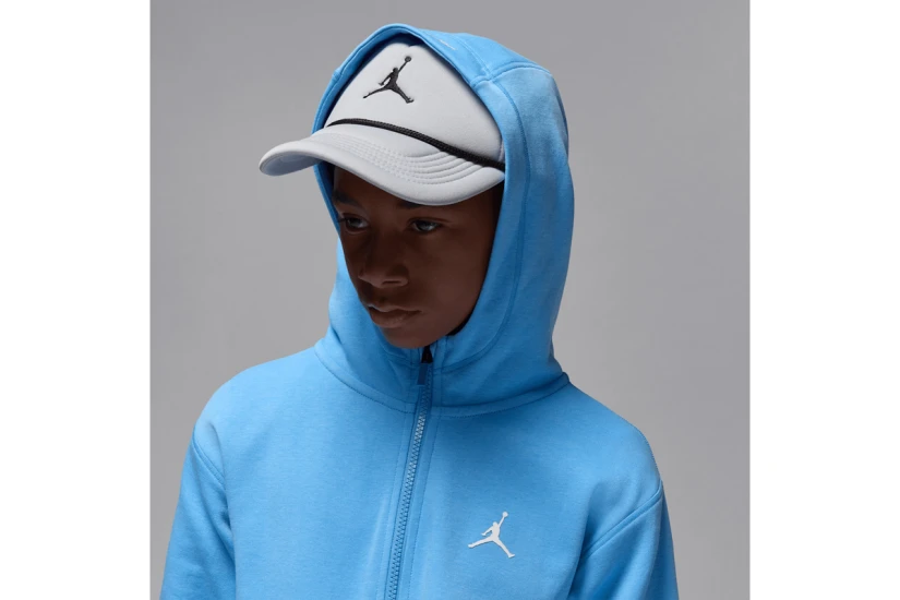 Jordan Dri-FIT Sport Παιδική Βαμβακερή Ζακέτα με Κουκούλα Γαλάζια