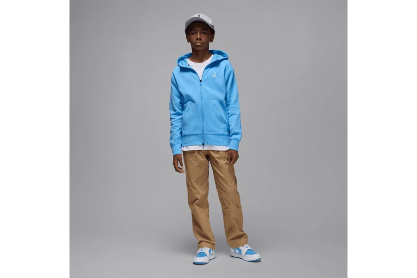 Jordan Dri-FIT Sport Παιδική Βαμβακερή Ζακέτα με Κουκούλα Γαλάζια