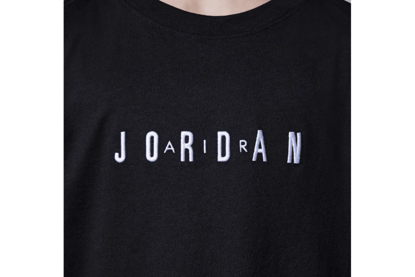 Jordan Embroidered Logo Παιδικό Κοντομάνικο T-Shirt Μαύρο