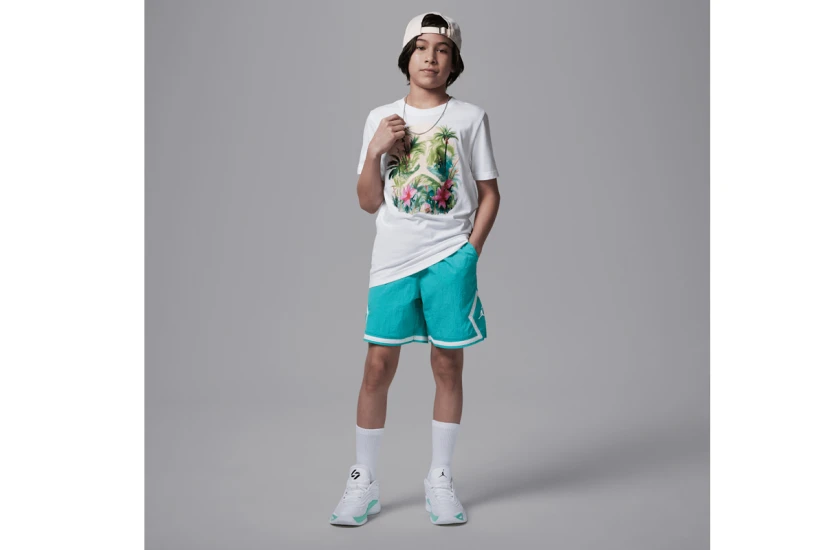 Jordan Flight Essentials Poolside Jumpman Παιδικό Κοντομάνικο T-Shirt Λευκό