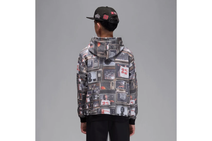Jordan Brooklyn Printed Fleece Παιδικό Φούτερ με Κουκούλα