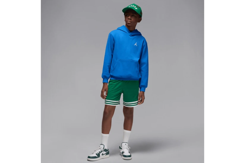 Jordan Brooklyn Fleece Παιδικό Φούτερ με Κουκούλα Μπλε