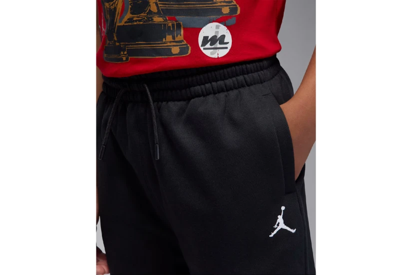 Jordan Brooklyn Essentials Open Fleece Παιδικό Παντελόνι Φόρμας Μαύρο