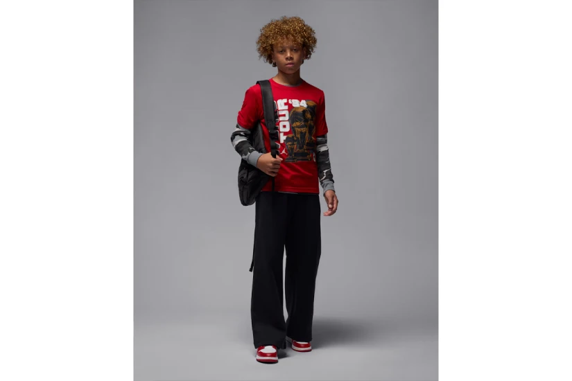 Jordan Brooklyn Essentials Open Fleece Παιδικό Παντελόνι Φόρμας Μαύρο