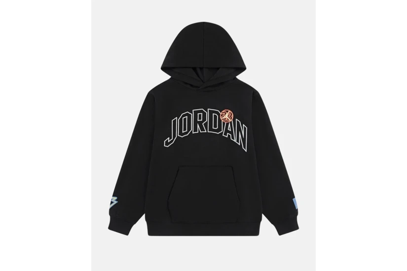 Jordan Dynasty Patch Fleece Παιδικό Φούτερ με Κουκούλα Μαύρο