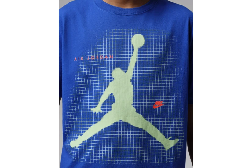 Jordan Jumpman Grid Blur Παιδικό Κοντομάνικο T-Shirt Ρουά, Φυτρί