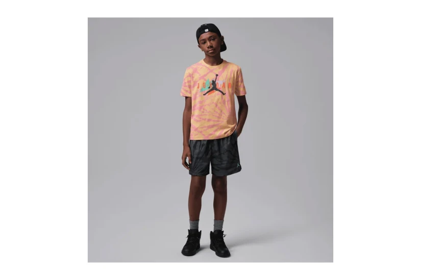 Jordan Tie Dye Mesh Παιδική Αθλητική Βερμούδα Ανθρακί