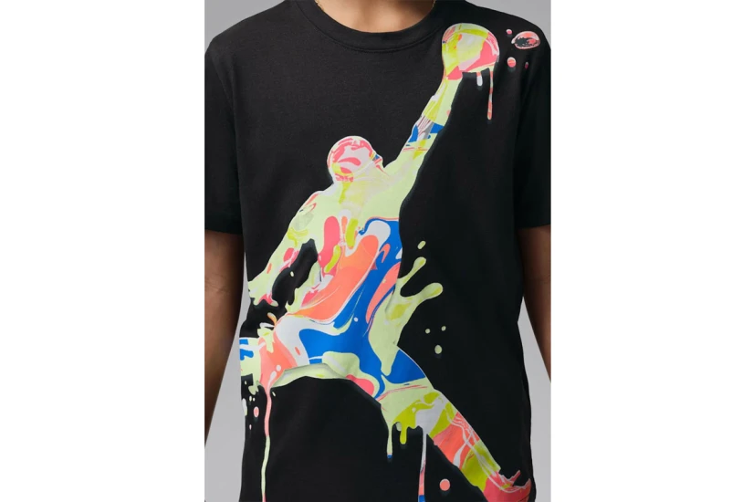 Jordan Super Splash Paint Spill Jumpman Παιδικό Κοντομάνικο T-Shirt Μαύρο