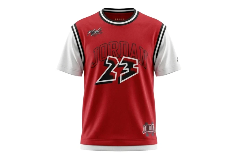 Jordan Dynasty Jersey Παιδικό Κοντομάνικο T-Shirt Κόκκινο, Λευκό, Μαύρο