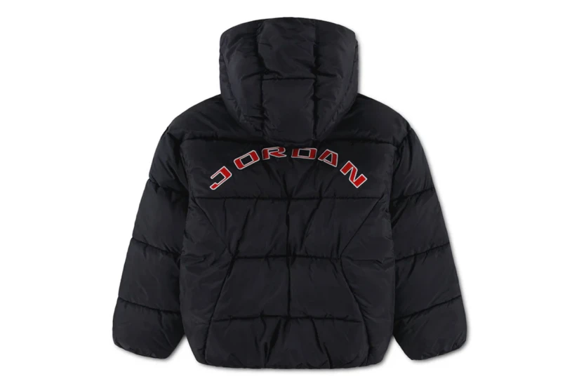 Jordan Brooklyn Graphics Παιδικό Μπουφάν Puffer Μαύρο, Κόκκινο, Λευκό