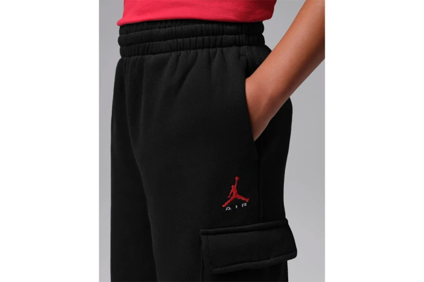 Jordan Brooklyn Fleece Παιδικό Παντελόνι Φόρμας Cargo Μαύρο