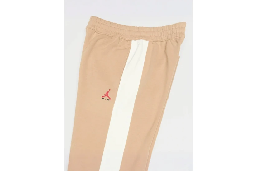 Jordan Brooklyn Fleece Παιδικό Παντελόνι Φόρμας Μπεζ, Λευκό
