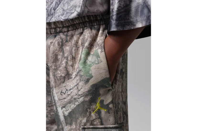 Jordan Brooklyn Realtree Printed Παιδικό Παντελόνι Φόρμας Καφέ, Μπεζ, Πράσινο
