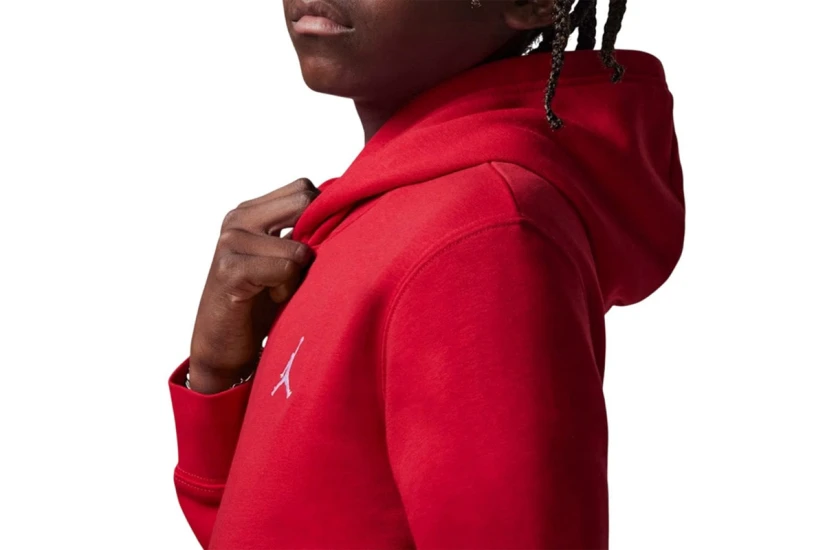 Jordan Brooklyn Fleece Παιδικό Φούτερ με Κουκούλα Κόκκινο