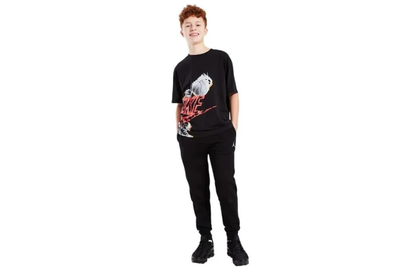 Jordan Brooklyn Fleece Essentials Παιδικό Παντελόνι Φόρμας Μαύρο, Λευκό