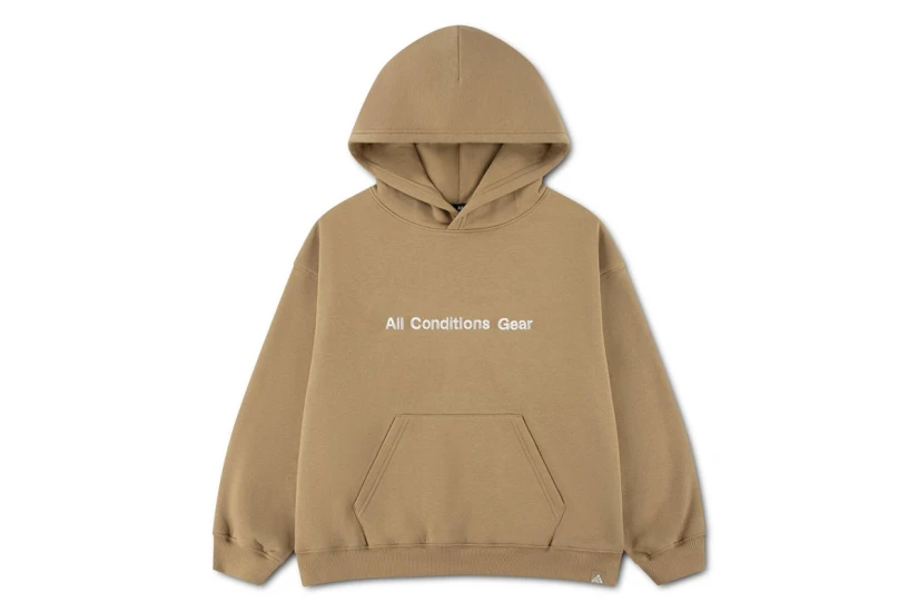 Nike Acg Chippie Παιδικό Φούτερ με Κουκούλα Μπεζ, Μαύρο, Λευκό