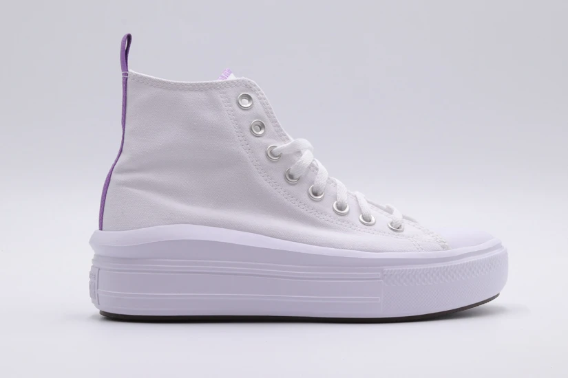 Converse Chuck Taylor All Star Move Platform Sneakers Λευκά, Μωβ