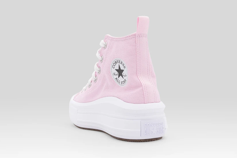 Converse Chuck Taylor All Star Move Platform Canvas Παιδικά Sneakers Ροζ, Λευκά