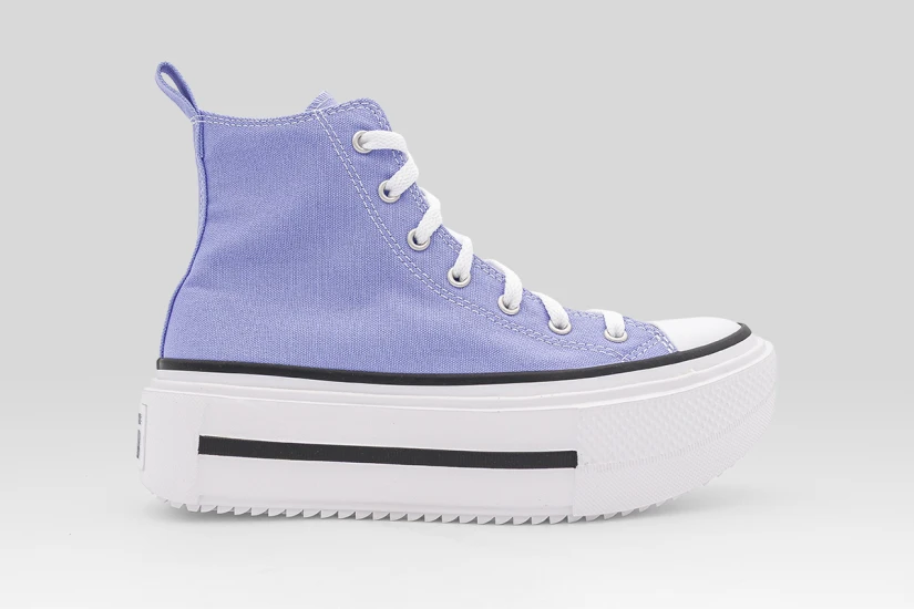 Converse Chuck Taylor All Star Lift Double Stack Platform Sneakers Λιλά, Λευκά
