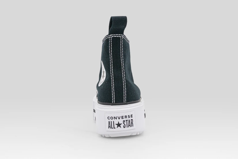 Converse Chuck Taylor All Star Lift Double Stack Platform Παιδικά Sneakers Μαύρα, Λευκά