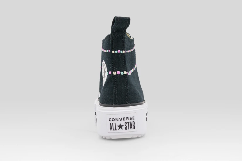 Converse Chuck Taylor All Star Lift Platform Παιδικά Sneakers Μαύρα, Λευκά