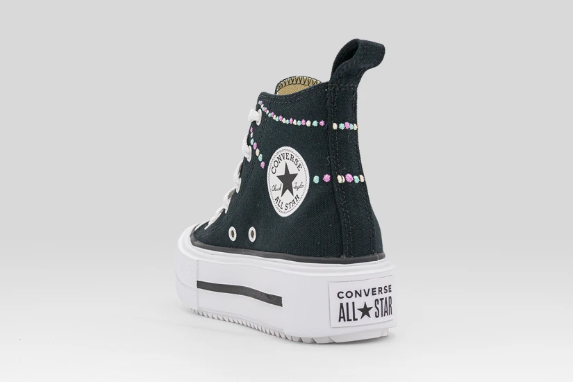 Converse Chuck Taylor All Star Lift Platform Παιδικά Sneakers Μαύρα, Λευκά