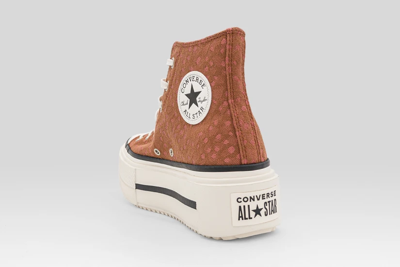 Converse Chuck Taylor All Star Lift Double Stack Platform Deer Sneakers Καφέ, Εκρού