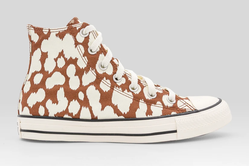 Converse Chuck Taylor All Star High Animal Print Sneakers Καφέ, Εκρού