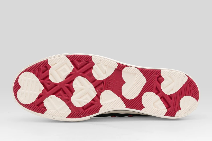 Converse Chuck Taylor All Star Lift Platform Hearts Sneakers Μαύρα, Κόκκινα, Λευκά